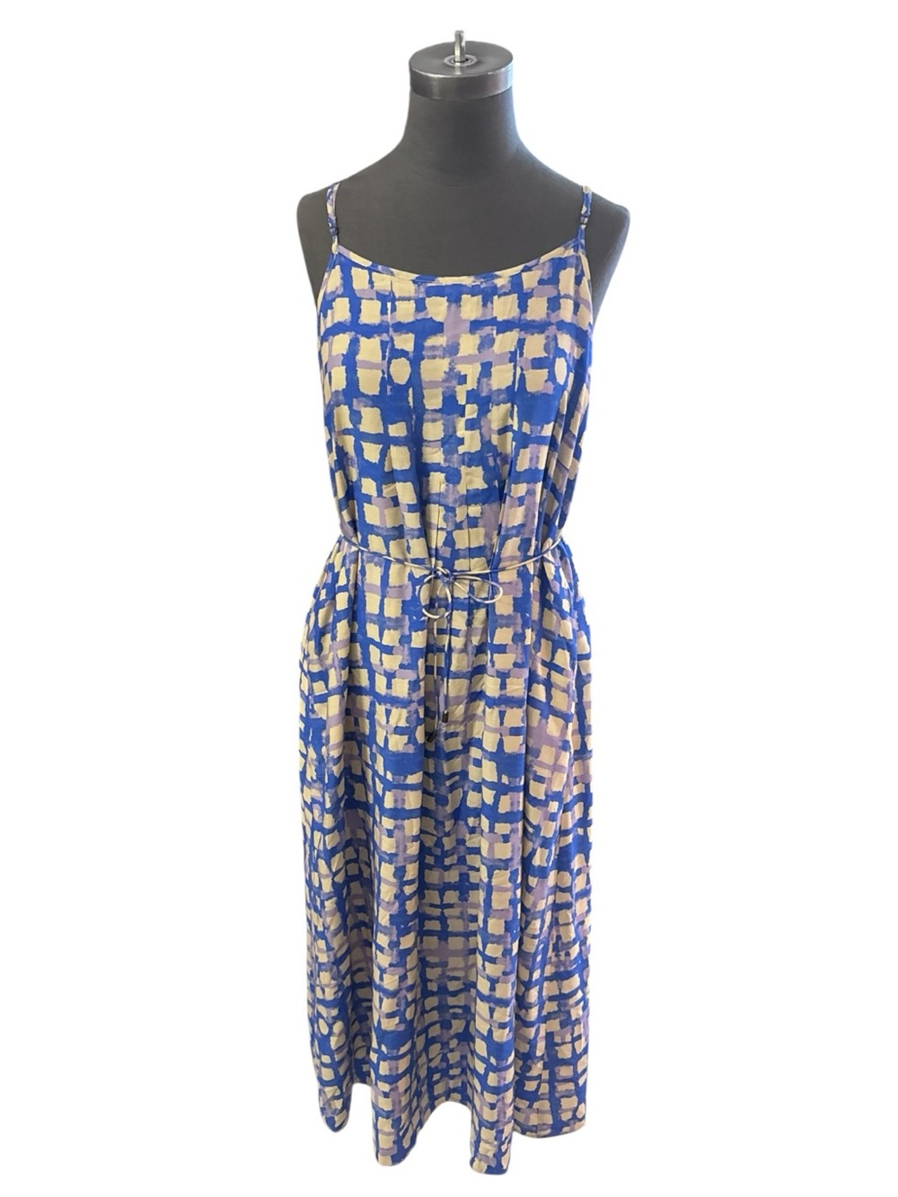 Hunter Bell Rivers Dress “Cobblestone” Silk Blend Midi Maxi Dress M - Picture 3 of 11
